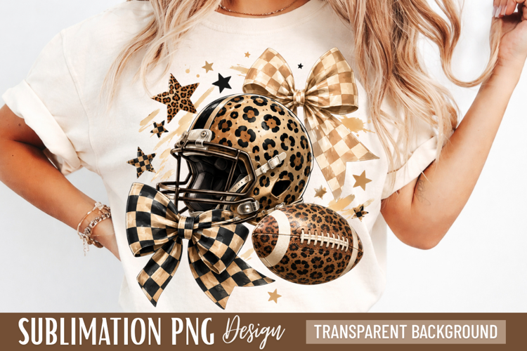 leopard football png, football png, football bow png, game