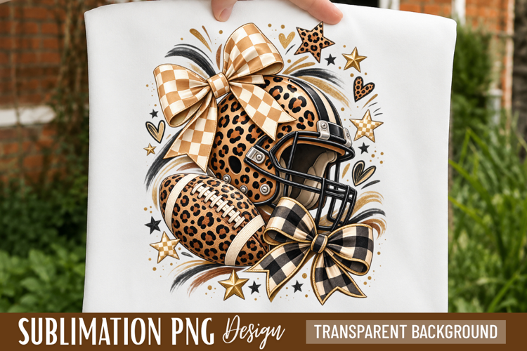 leopard football png, football bow png, football png, game