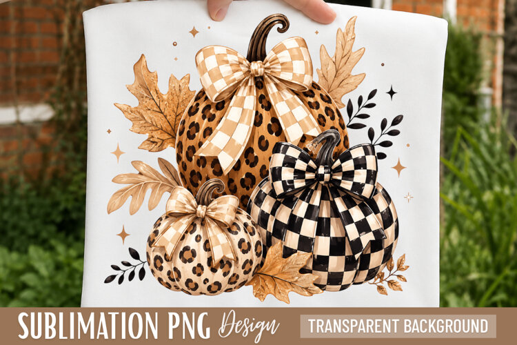 leopard pumpkin png, fall pumpkin png, checkered pumpkin example image 1