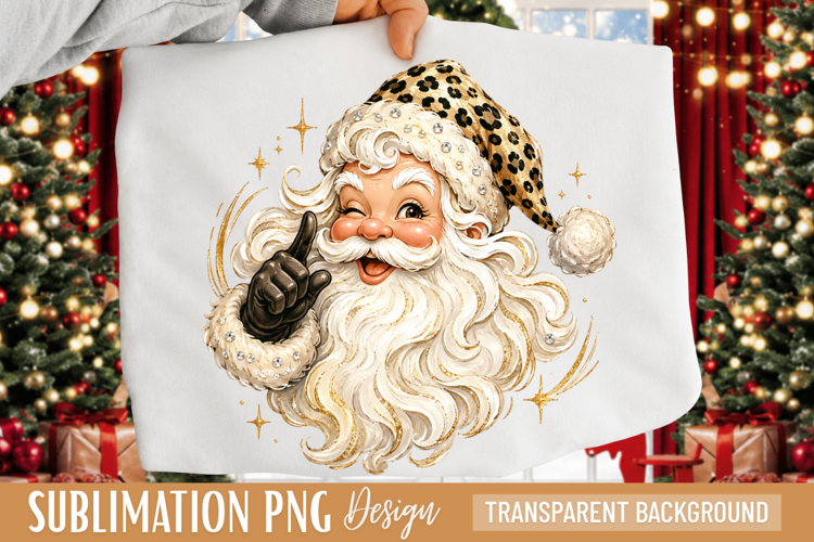 leopard santa png, santa claus png, christmas santa png,