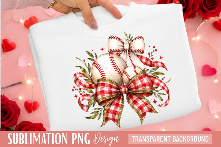 christmas baseball png, baseball bow png, holiday baseball