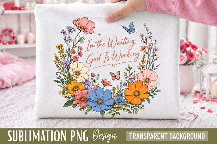 faith quote png, christian png, floral faith png, god is