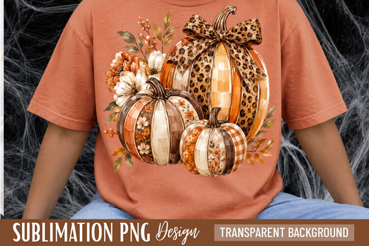 leopard pumpkin png, fall pumpkin png, plaid pumpkin png, example image 1