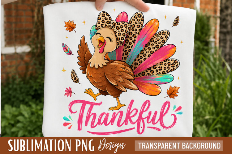 thankful turkey, turkey png, thanksgiving png, fall turkey example image 1
