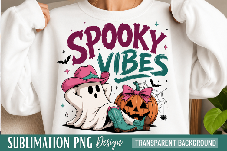 spooky vibes png, halloween png, ghost png, pumpkin png