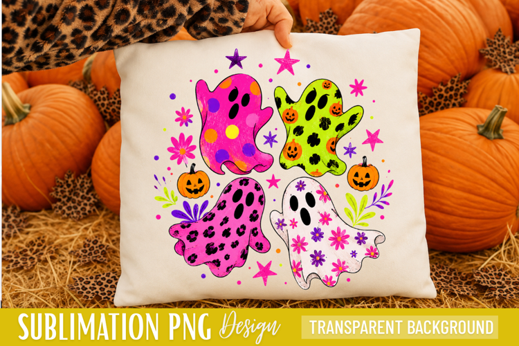 boo ghost png, groovy halloween, colorful ghosts, halloween