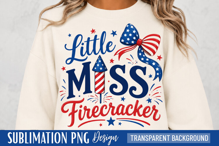 little miss firecracker, firecracker png, patriotic girl example image 1