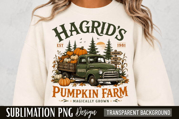 pumpkin farm png, rustic fall design, vintage truck png,