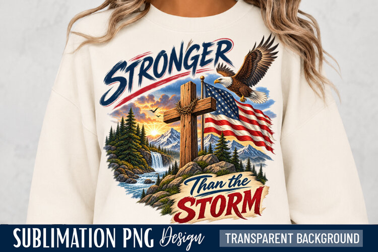stronger than storm, patriotic eagle, eagle png, american example image 1