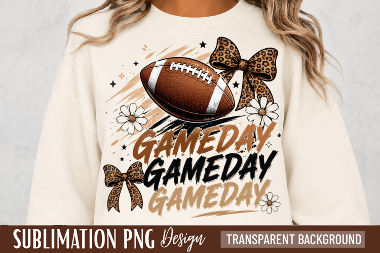 game day png, football png, football bow, game day shirt