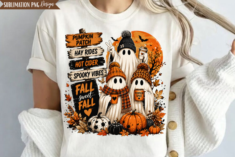 fall ghost png, halloween ghost png, pumpkin patch png example image 1