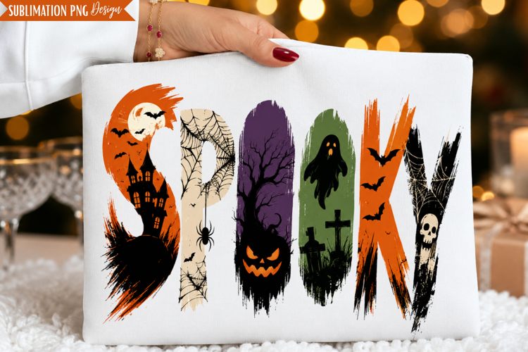 spooky letters png, halloween spooky png, halloween png