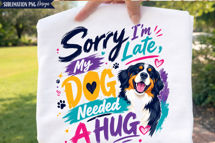 dog hug png, dog lover png, funny dog quote, my dog needed