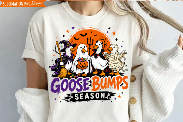 spooky goose png, halloween goose png, goose season png