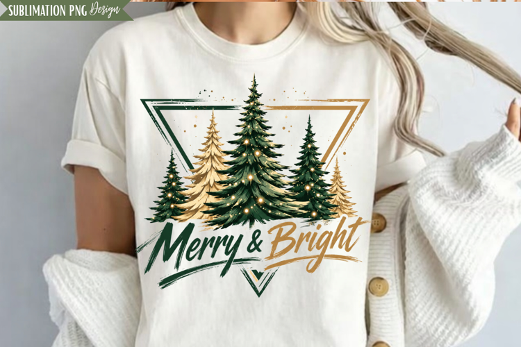 merry bright png, christmas tree png, christmas png, holiday