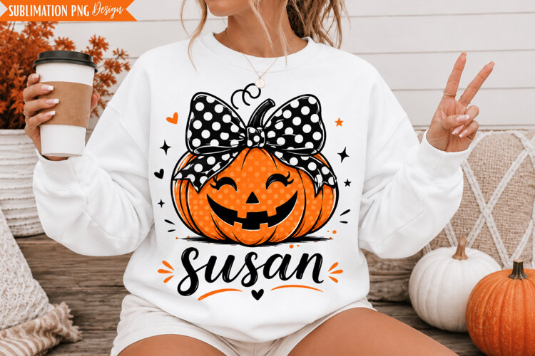 Custom Pumpkin Name PNG Design, Tags: custom pumpkin png example image 1