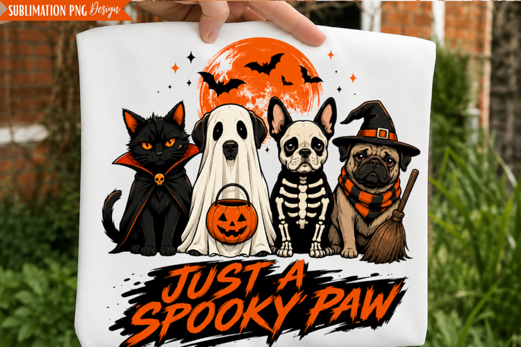 spooky paw png, halloween pets png, halloween dog png