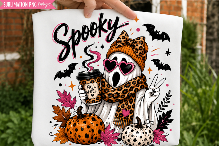 spooky leopard png, halloween ghost png, leopard halloween,