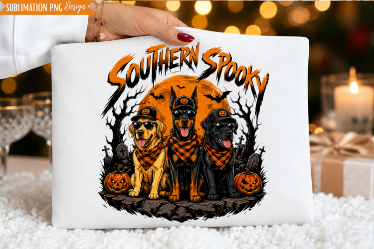 spooky dog png, halloween dog png, southern spooky png, dog