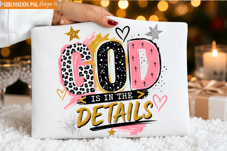 god is in details, christian png, faith png, god quote png,