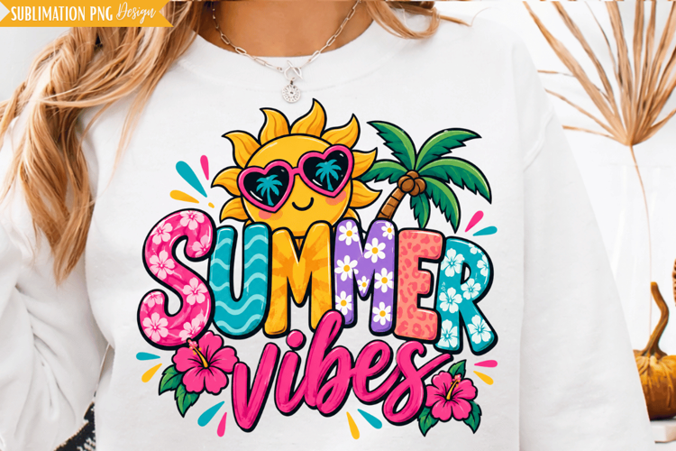 summer vibes png, retro summer png, summer png design