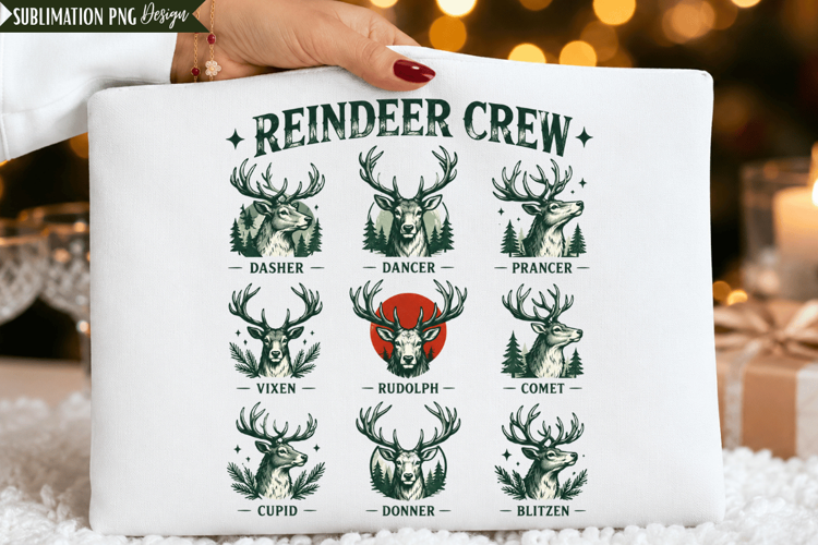 reindeer crew png, christmas reindeer png, reindeer names