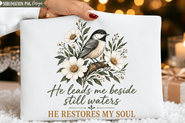 still waters png, restores my soul png, christian png, faith