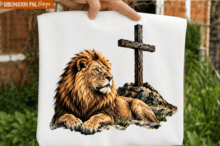 lion cross png, christian lion png, faith lion png, christia