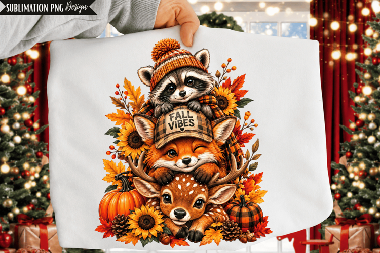 fall animals png, woodland animals png, autumn animals png