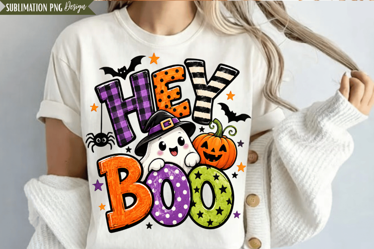 hey boo png, halloween ghost png, boo ghost png, pumpkin png
