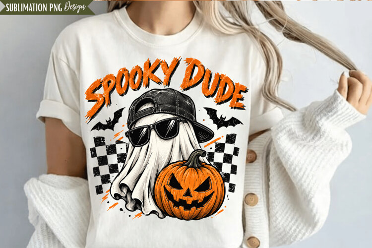 spooky dude png, halloween ghost png, cool ghost png,pumpkin example image 1