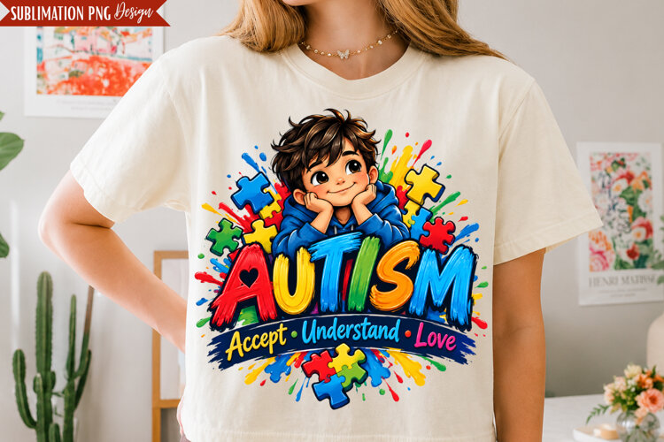 Autism Acceptance PNG Design, autism acceptance png, autism example image 1