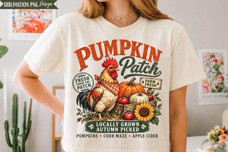 Pumpkin Patch Fall PNG Design, pumpkin patch png, fall pumpk example image 1