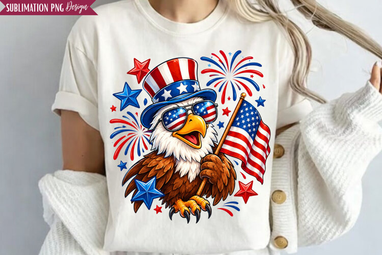Patriotic Eagle USA PNG Design, patriotic eagle png, usa eag example image 1