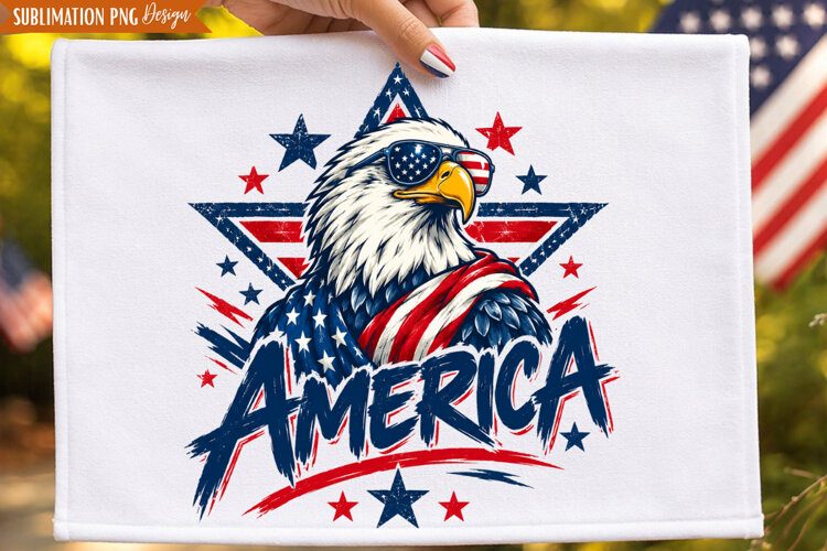 Patriotic America Eagle PNG Design, patriotic america png example image 1