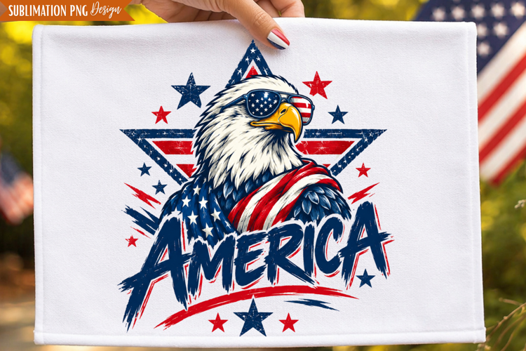 Patriotic America Eagle PNG Design, patriotic america png