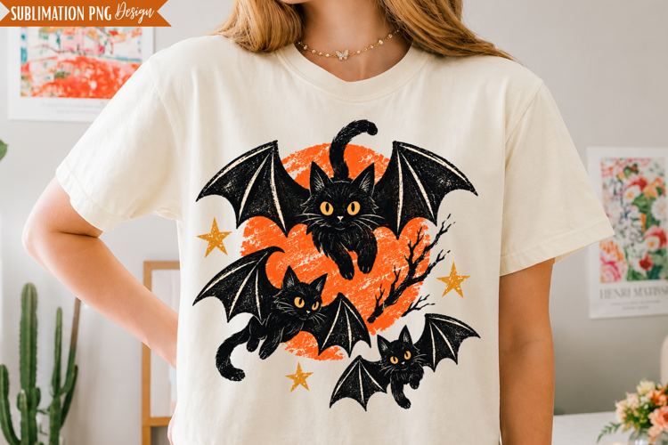 Halloween Bat Pumpkin PNG Design, halloween bat png, spooky