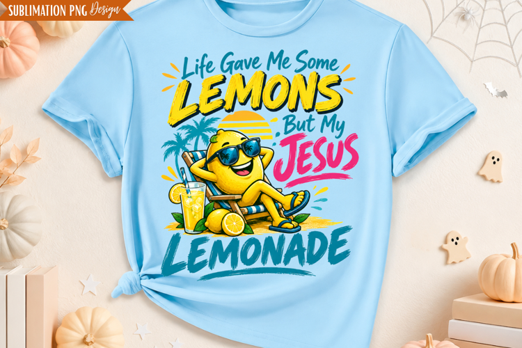 Jesus Lemonade Faith PNG Design, jesus lemonade png, lemons