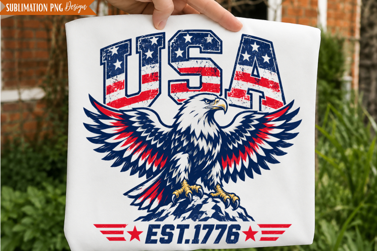 USA Eagle 1776 PNG Design, usa eagle png, patriotic eagle pn
