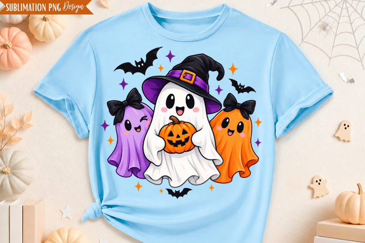 Halloween Ghost Friends PNG Design, halloween ghosts png
