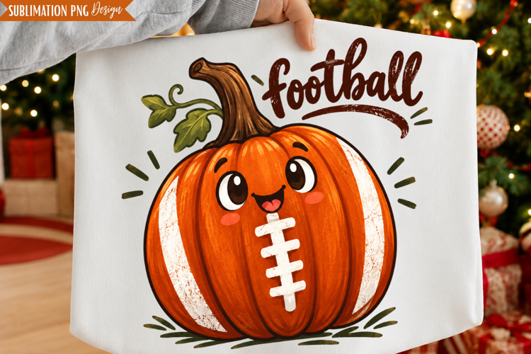 Football Pumpkin PNG Design, football pumpkin png, pumpkin