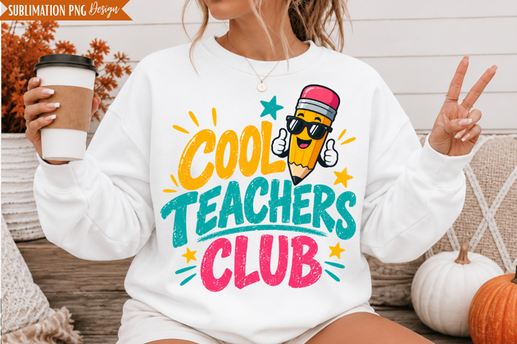 Cool Teachers Club PNG Design, cool teachers club png, teach