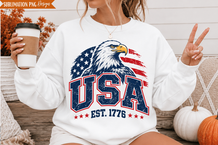 USA Eagle 1776 PNG Design, usa eagle png, patriotic eagle