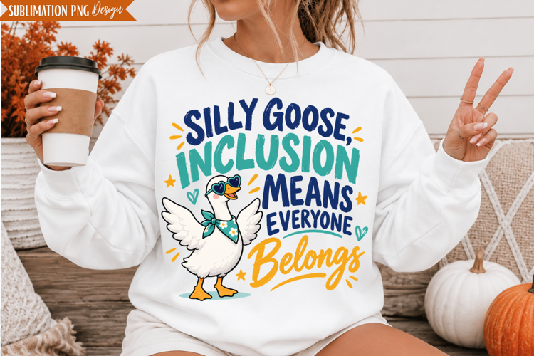 Silly Goose Inclusion PNG Design, silly goose png, inclusion