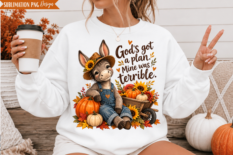 God Has A Plan Fall PNG Design, god has a plan png, christi