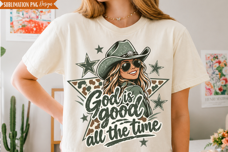 God Is Good Western PNG Design, god is good png, christian