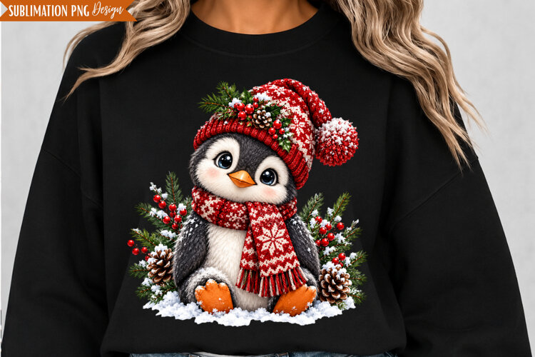 Title: Christmas Penguin PNG Design, christmas penguin png example image 1