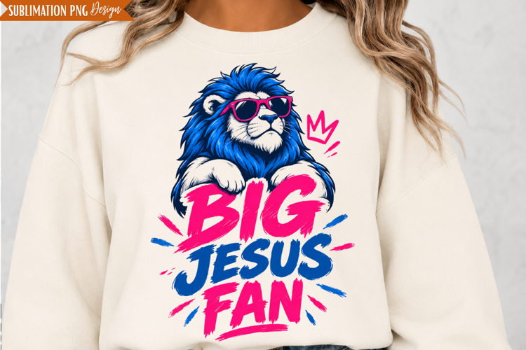 Big Jesus Fan PNG Design, big jesus fan png, jesus fan png