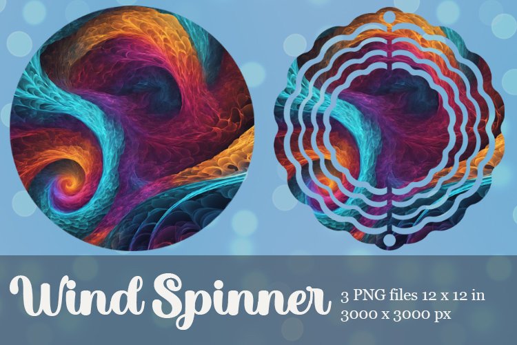 Colorful fractal Wind Spinner example image 1