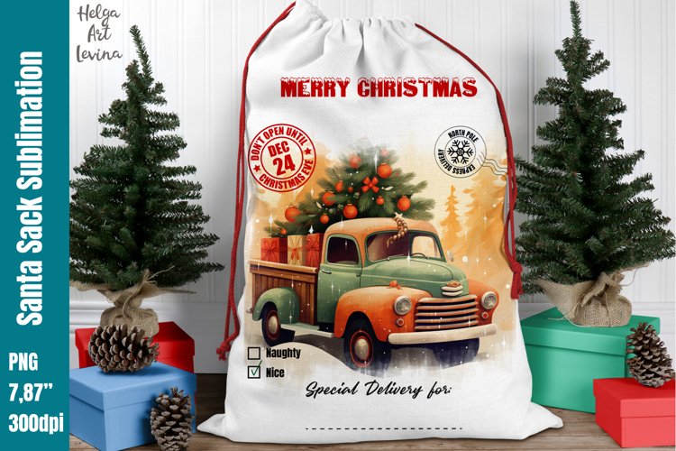 Christmas Santa Sack Sublimation